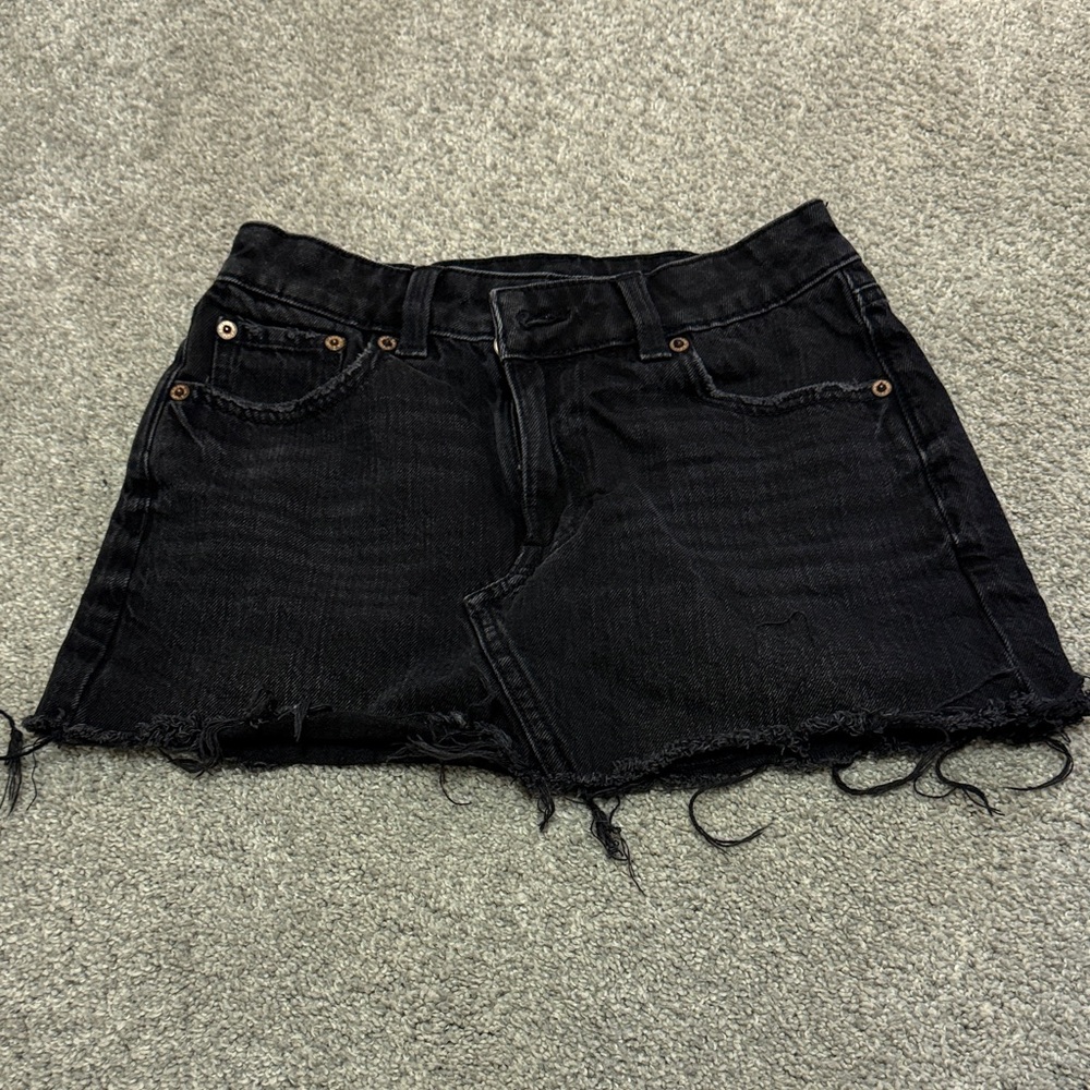 American Eagle Outfitters Black Denim Skirt